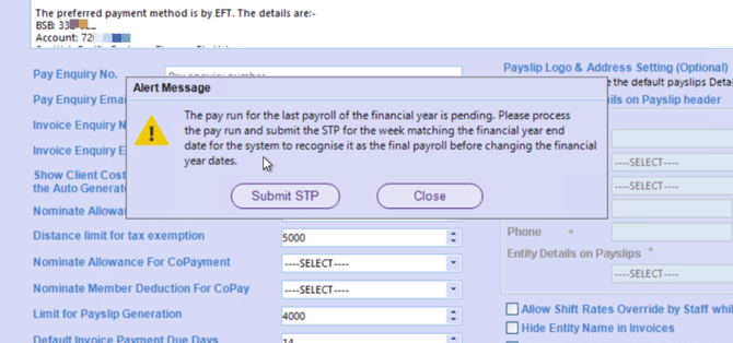 Alert - Payroll – Final Financial Year Payroll and STP Validation on Financial Year Date Update-1