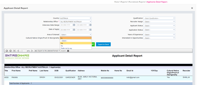 Applicant Detail Report3