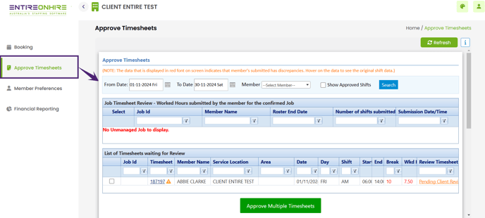 Approve Timesheet in New Client Portal-1