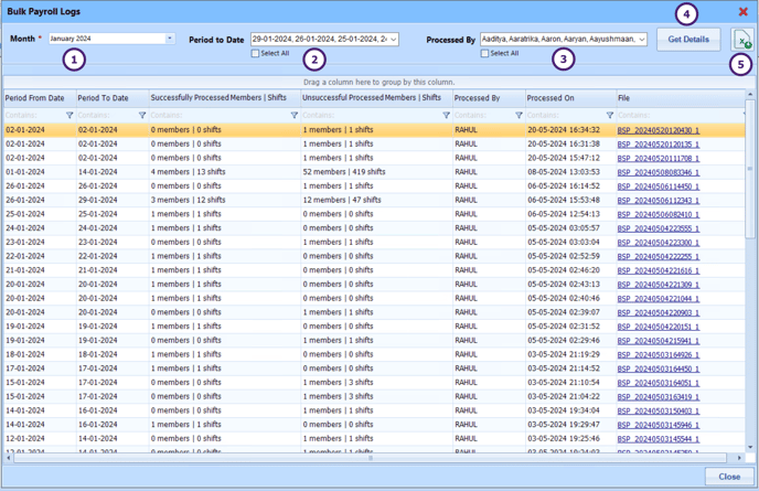 Bulk Payroll Log-L-1