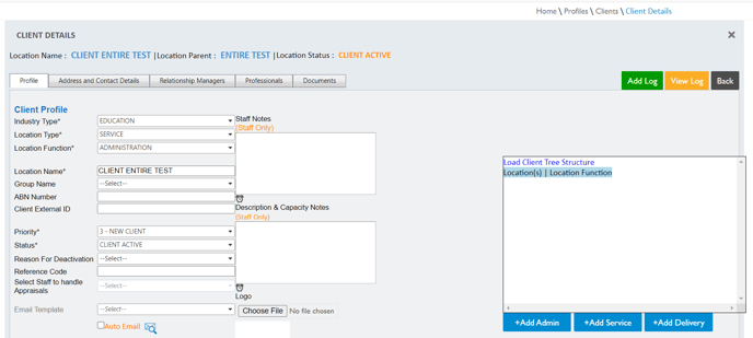 ClaimsDetails in Client Details