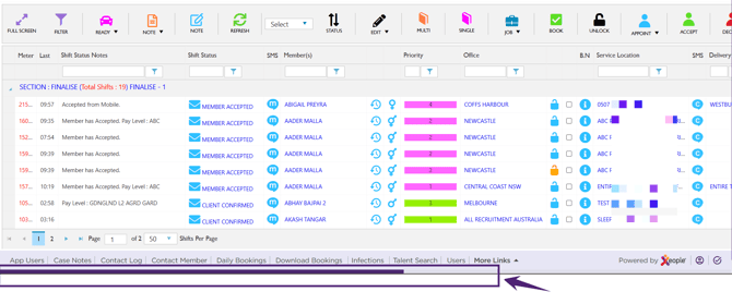 Client Allocation - Scroll Bar