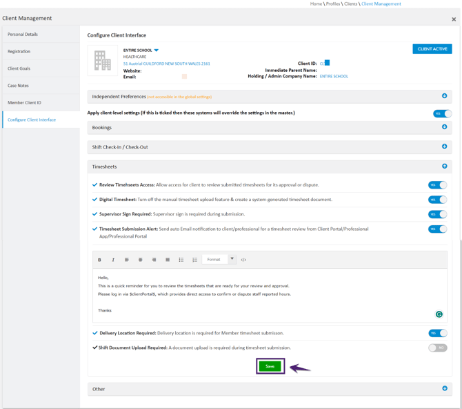 Configure Client Interface2