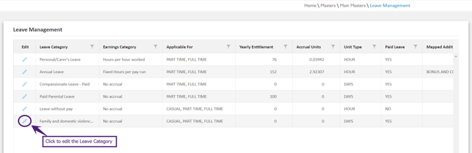 Edit Leave Management