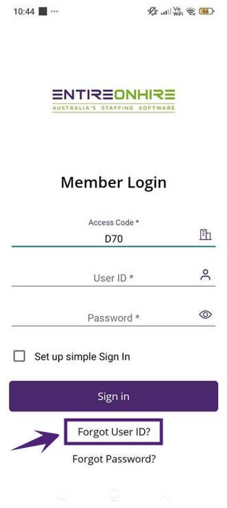 Forgot User ID