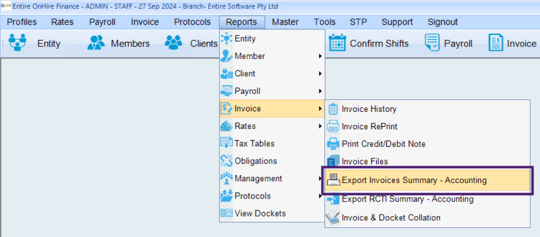 Invoices Summary Report1