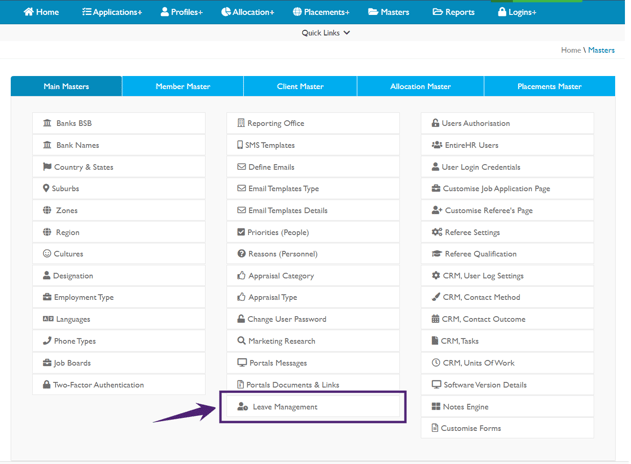 Leave Management Masters