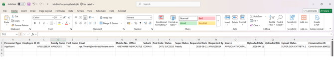 MRR - Export to Excel