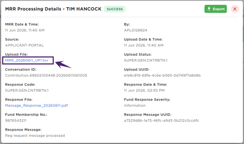 MRR PRocessing Details