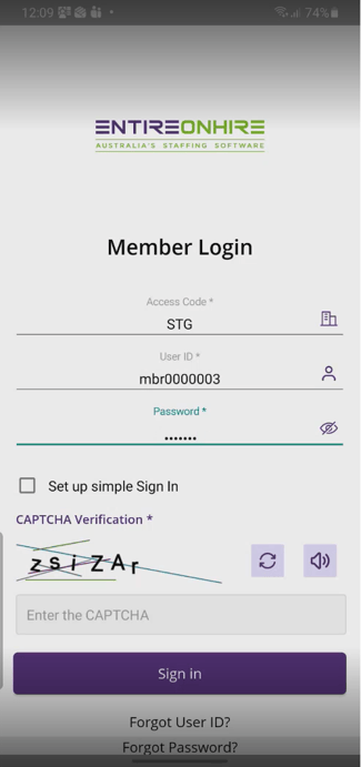 Member Login - CAPTCHA