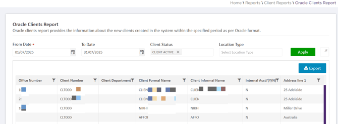 Oracle Clients Report 2