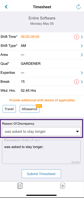 Reason of Discrepancy-L-1