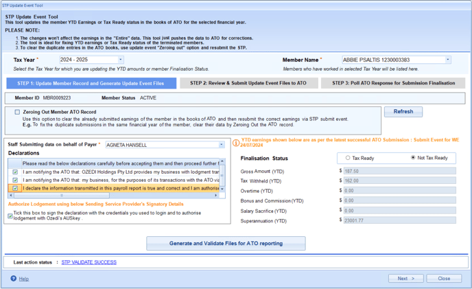 STP Update Event Tool4