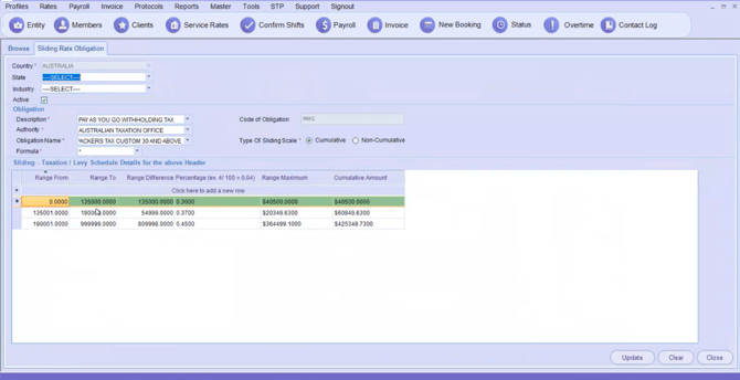 Sliding Rate Obligation for Custom 30 scale
