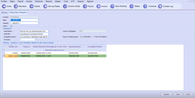 Sliding Rate Obligation for Custom 37 scale
