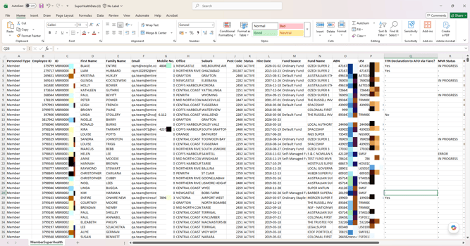 Super Member Health - Excel Report