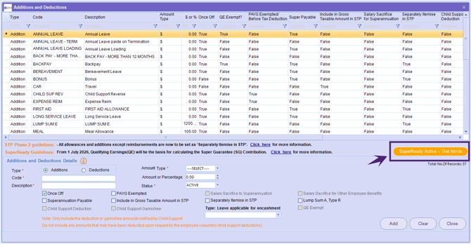 SuperReadyTestMode