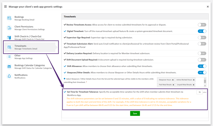 Timesheet Tolerance - 1