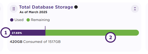 Total Database Storage