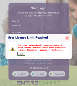User License Limit Reached