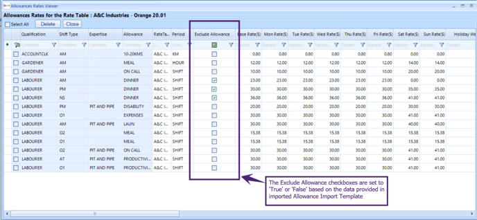 Exclude Default Allowance3