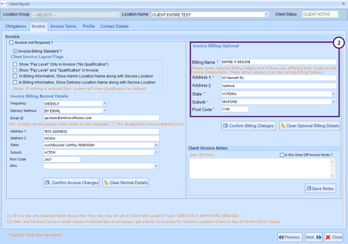 Reference in XERO Service Sales Report 3