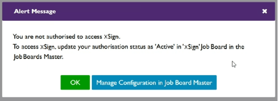 xSign - Profile Inactive in Job Board